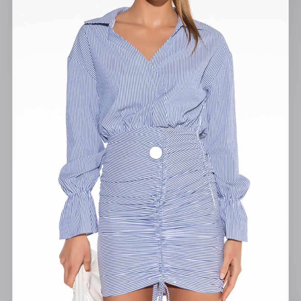 SPRING STRIPE POPLIN DRESS Medium